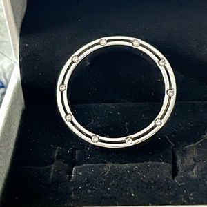 Designer 18K Gold Diamond Stamped 750 by BRAD PITT & DAMIANI Band Ring ‼️FIRM‼️